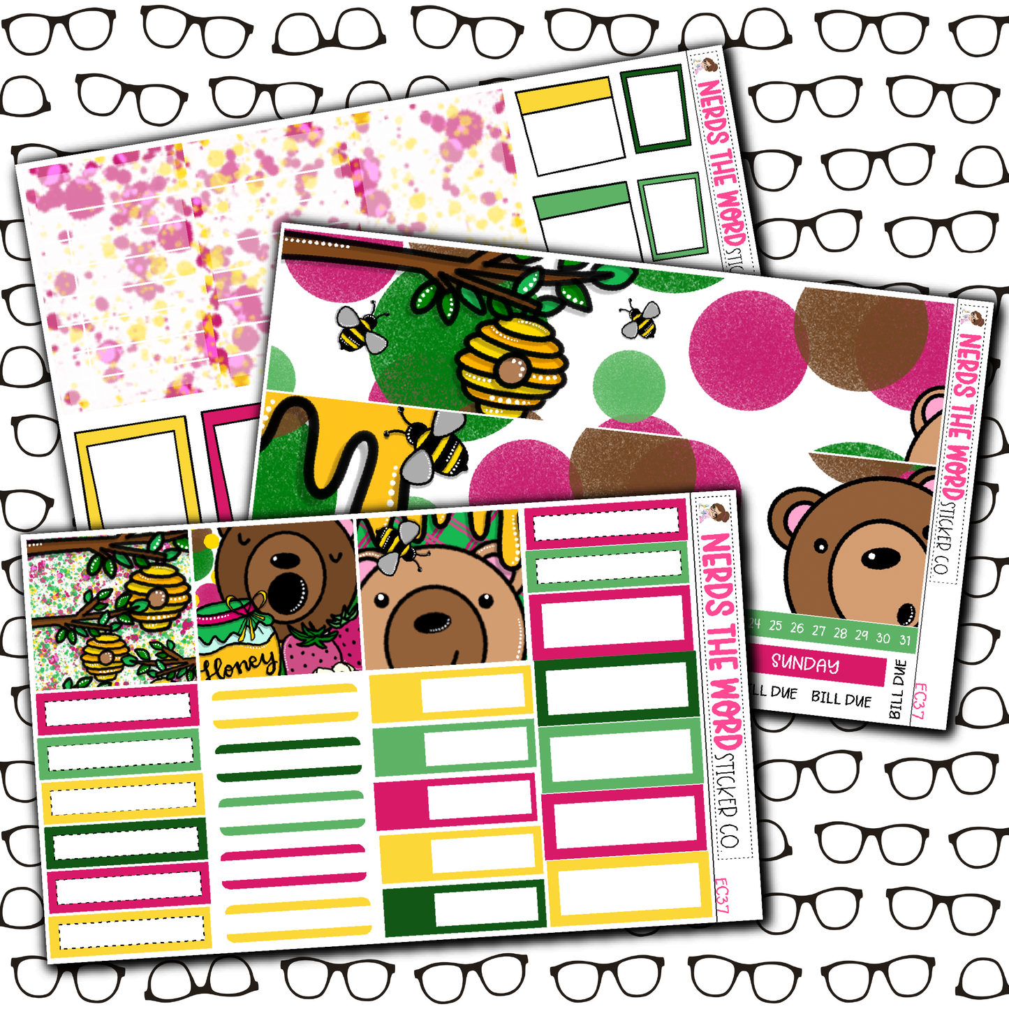 Don't Feed The Bears Monthly, Weekly and or Journaling Sticker Kit