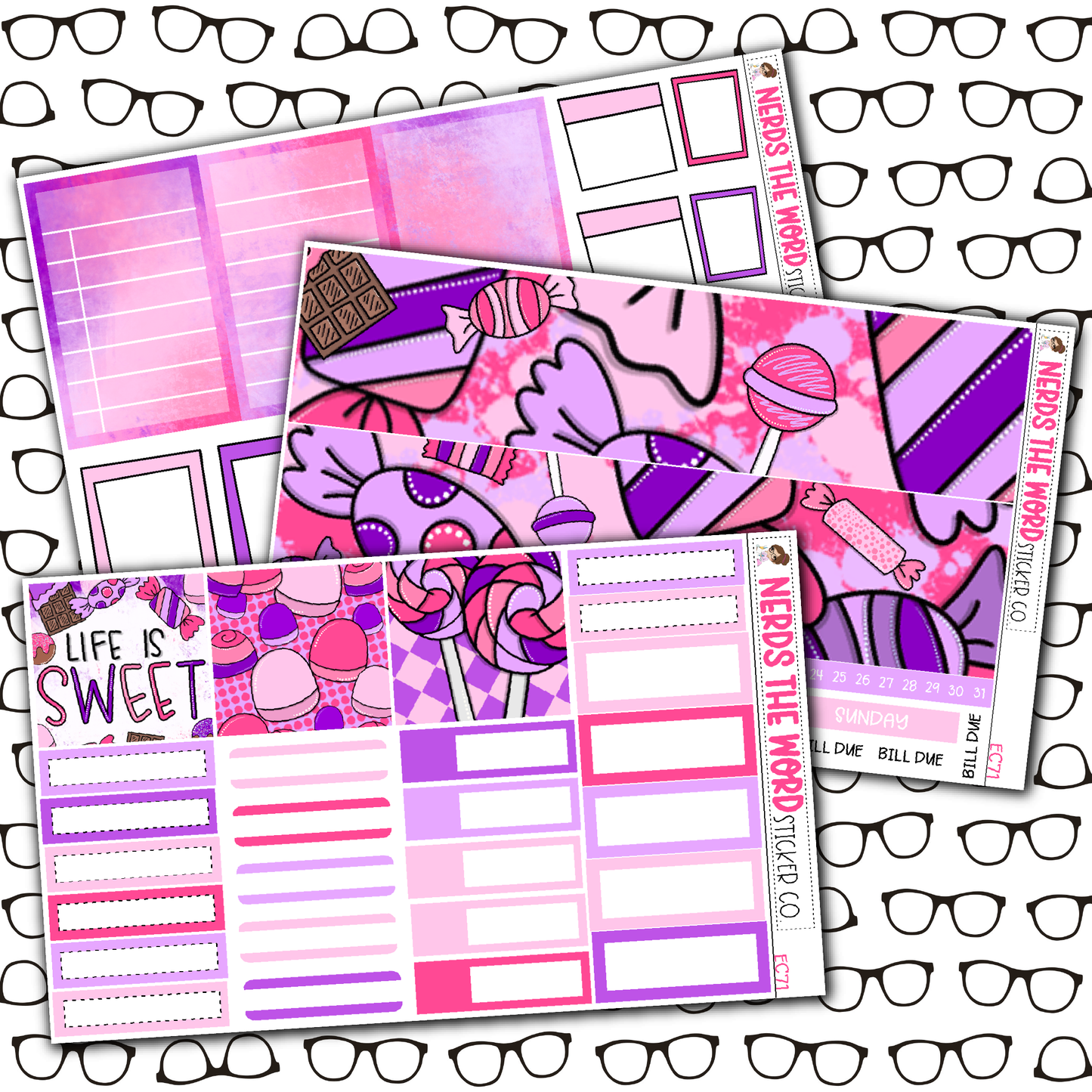 Life is Sweet Monthly, Weekly and or Journaling Sticker Kit