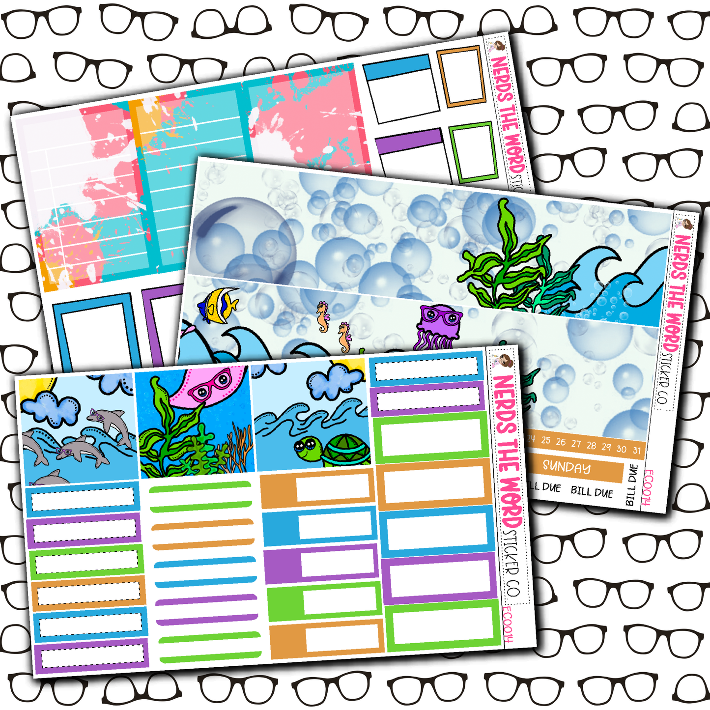 Under the Sea Monthly, Weekly and or Journaling Sticker Kit