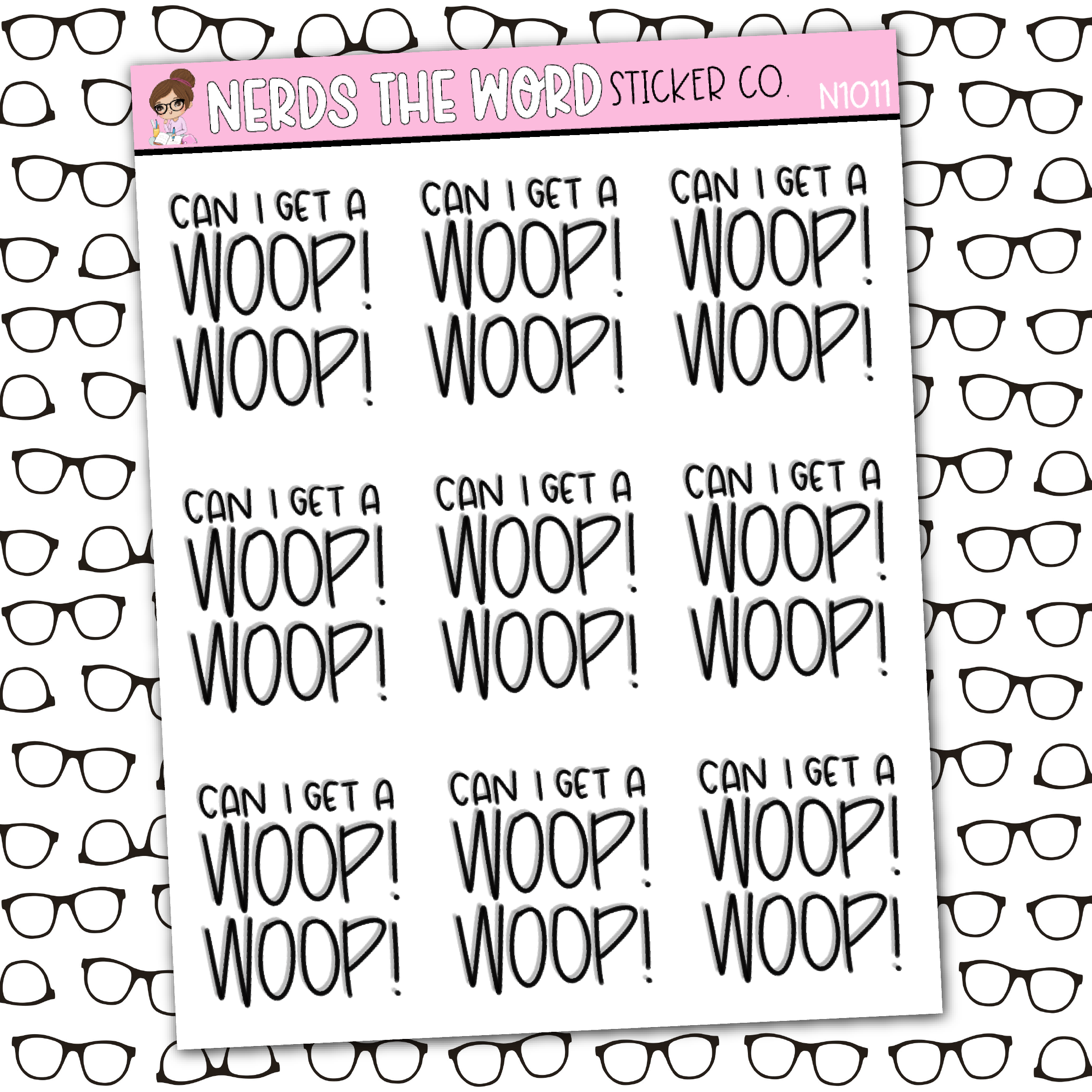 Woop Woop Sticker Sheet – Nerds The Word Sticker Co.