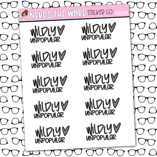 Wildly Unpopular Sticker Sheet