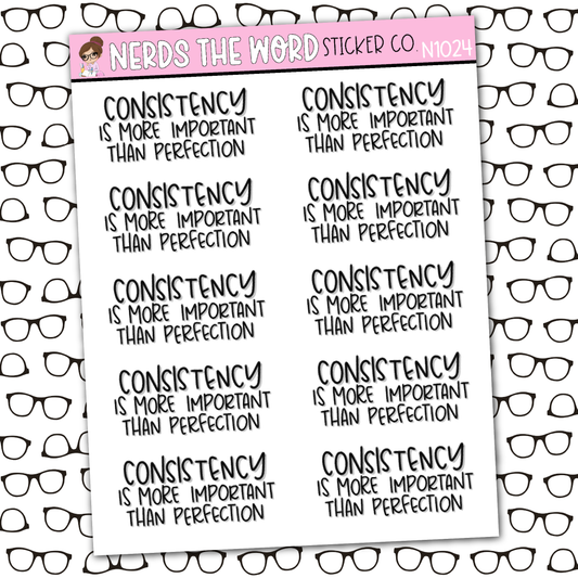 Consistency Sticker Sheet