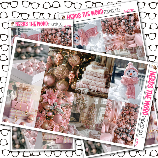 Pink Christmas Planner Stickers Just Boxes