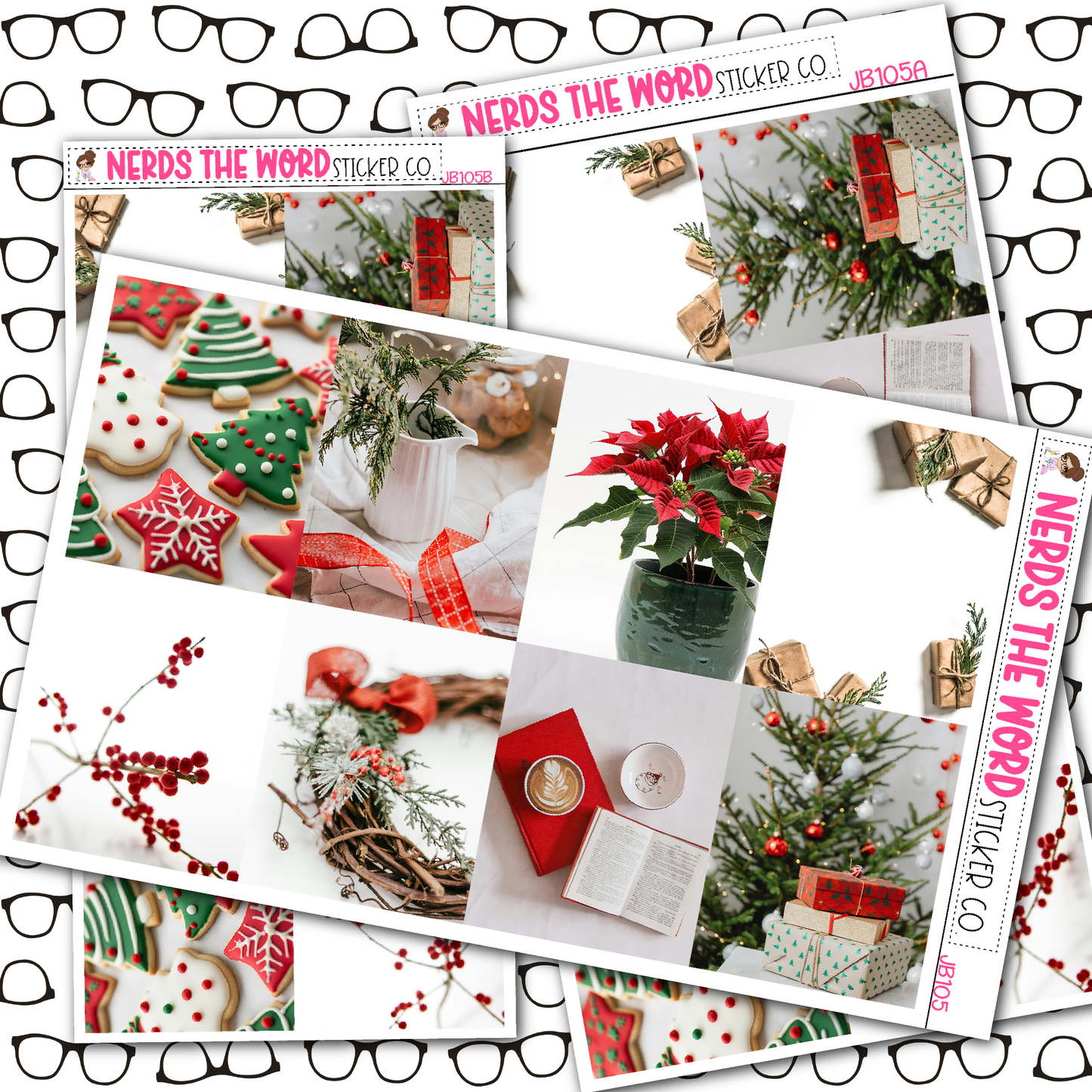 Traditional Christmas Planner Stickers Just Boxes