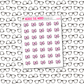 Pink Bow Icon Sticker Sheet