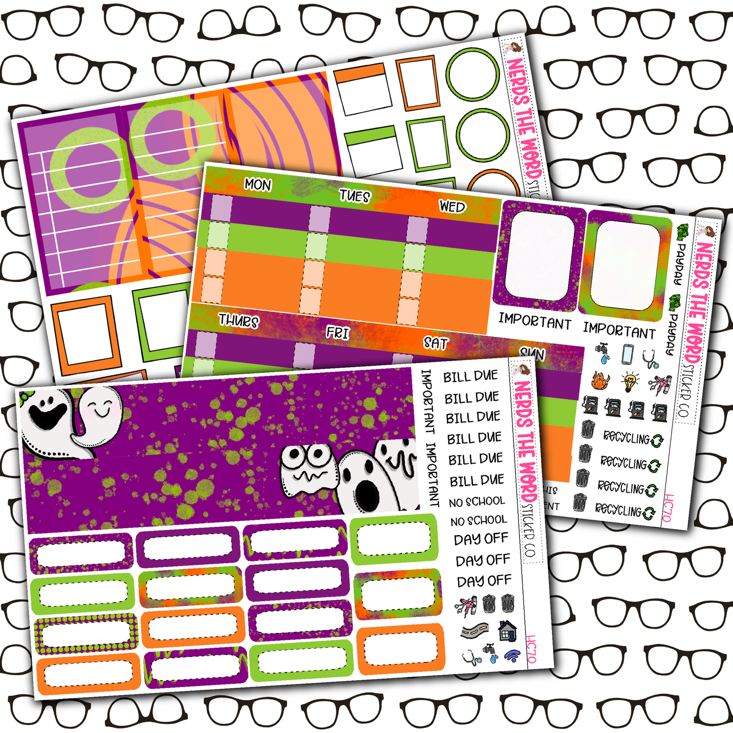 Hey Boo! Monthly, Weekly and or Journaling Sticker Kit