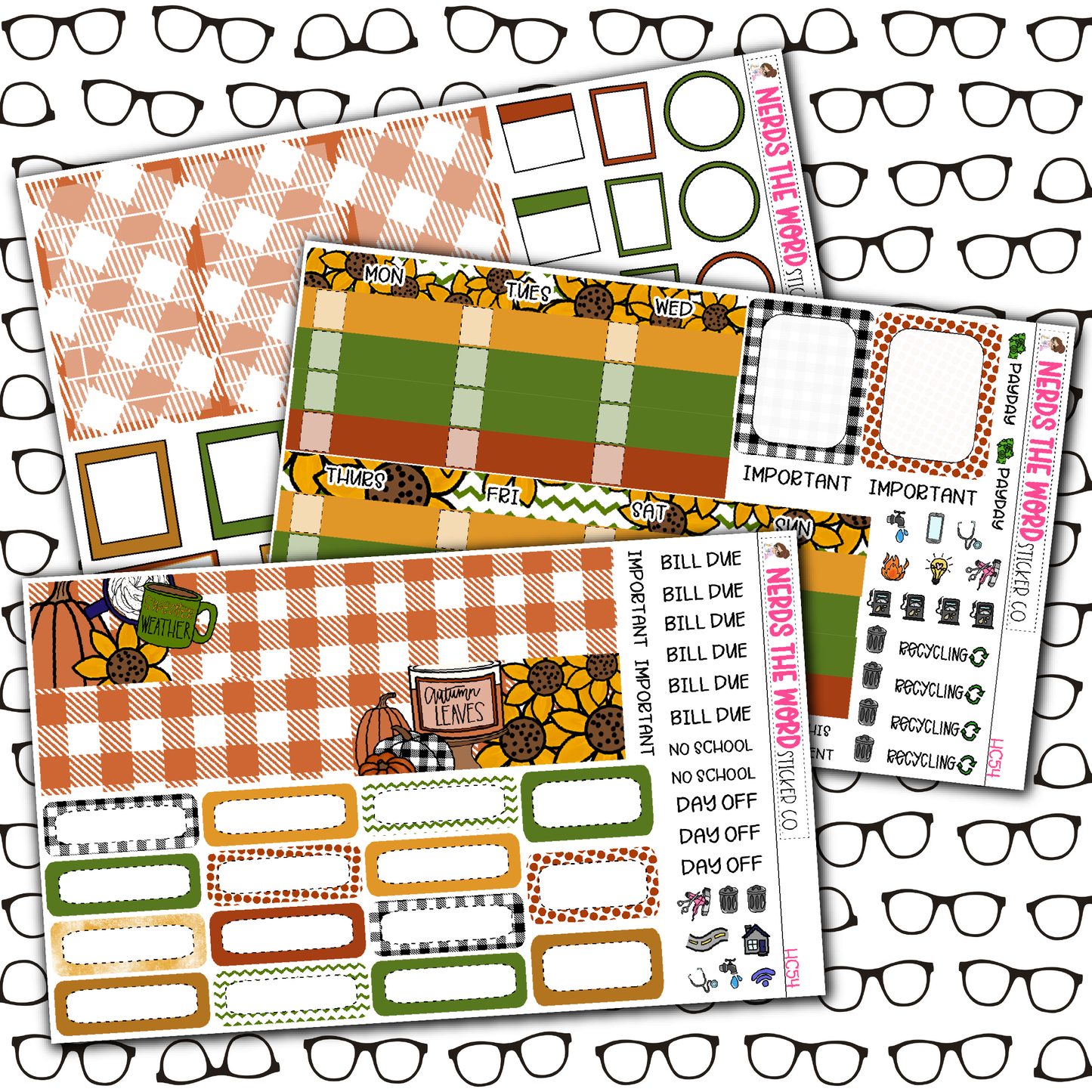 Sweater Weather Monthly, Weekly and or Journaling Sticker Kit
