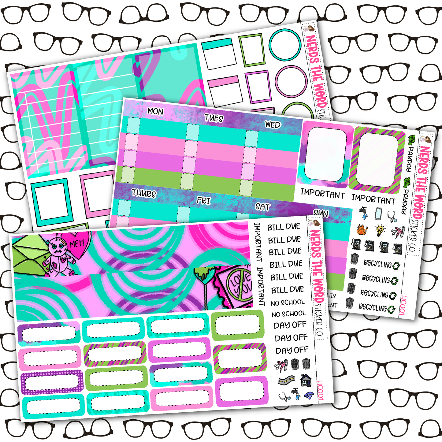 Anti-Valentine Monthly, Weekly and or Journaling Sticker Kit