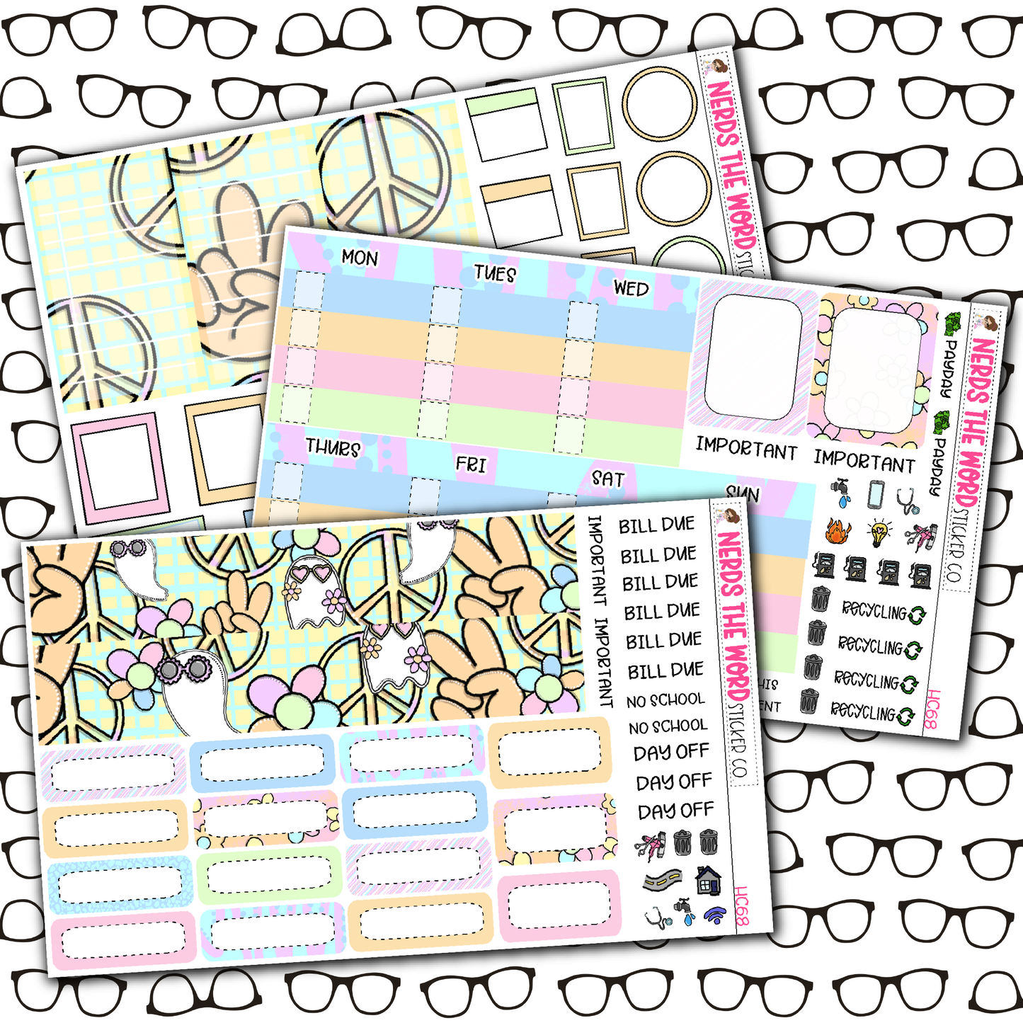 Groovy Halloween Monthly, Weekly and or Journaling Sticker Kit
