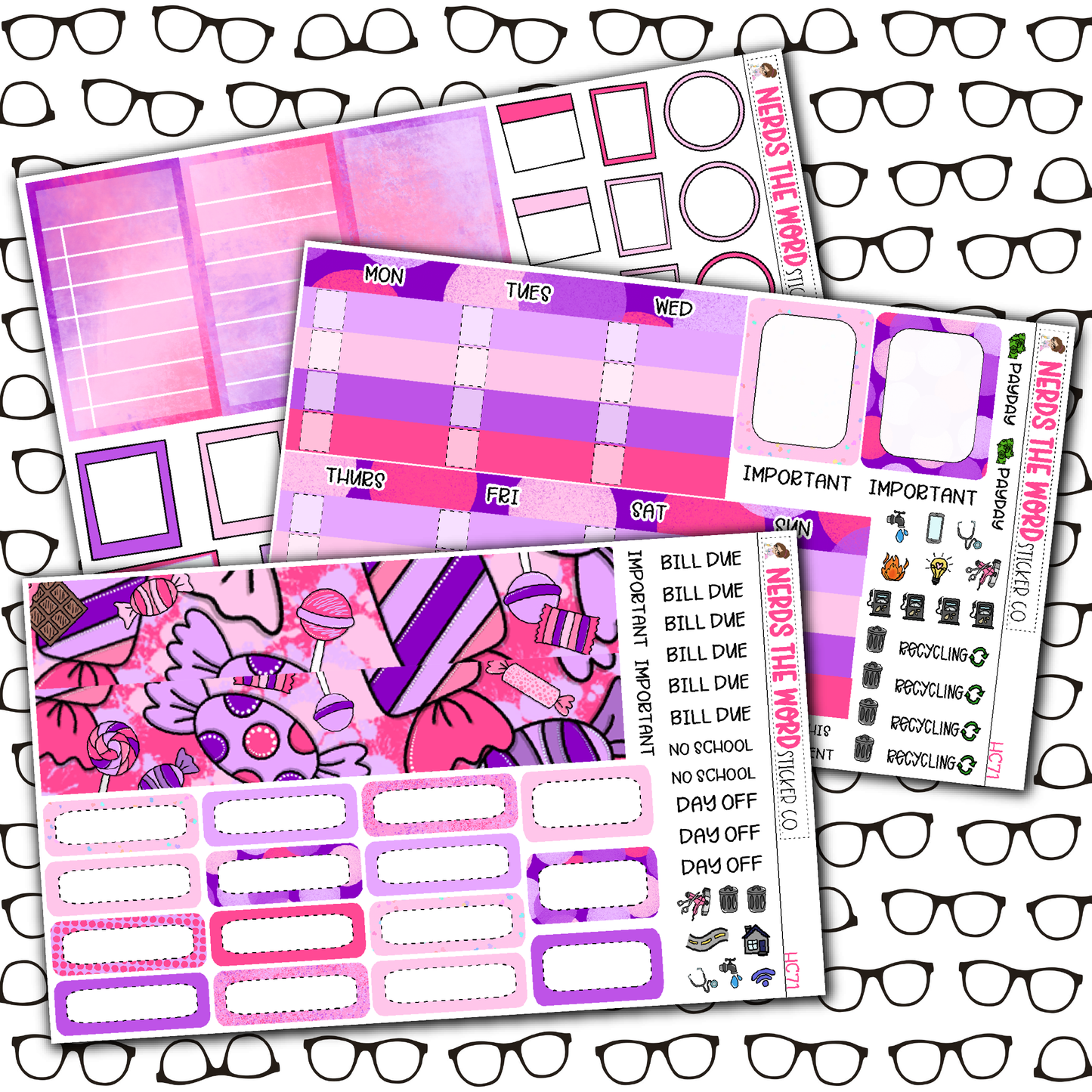 Life is Sweet Monthly, Weekly and or Journaling Sticker Kit