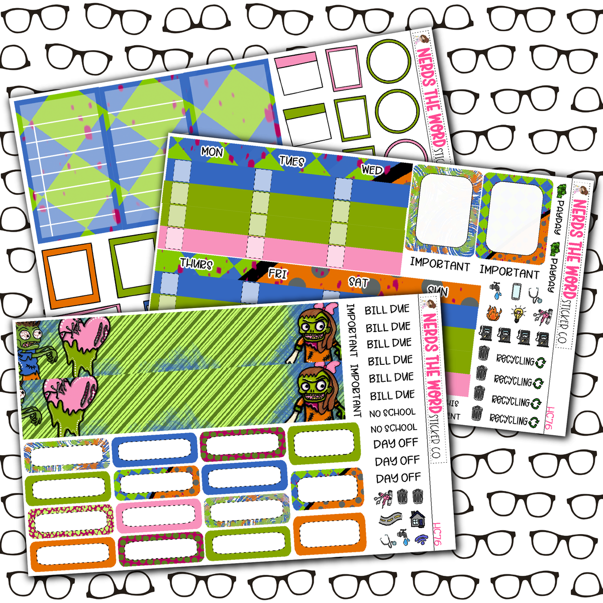Brains Monthly, Weekly and or Journaling Sticker Kit