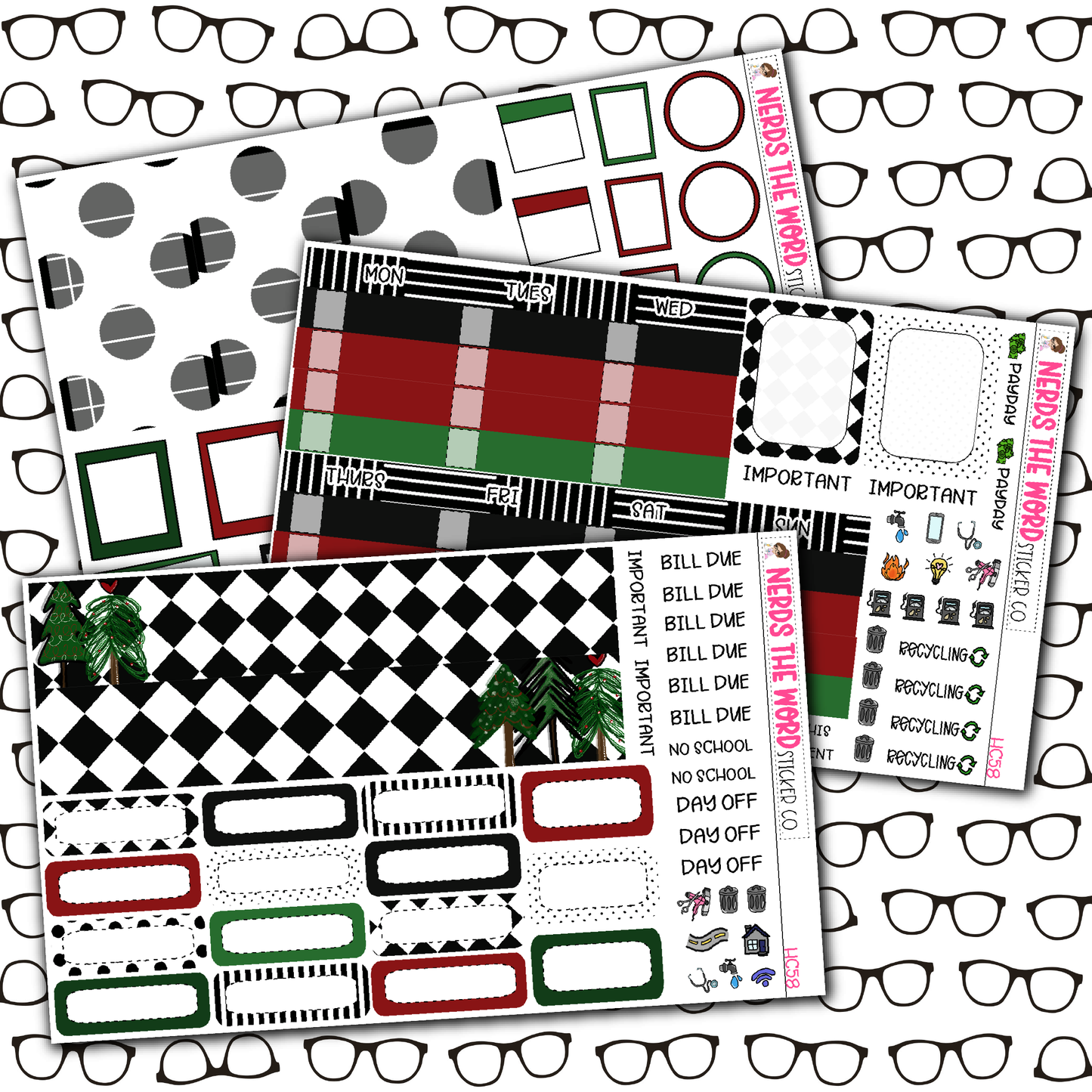 O Christmas Tree Monthly, Weekly and or Journaling Sticker Kit