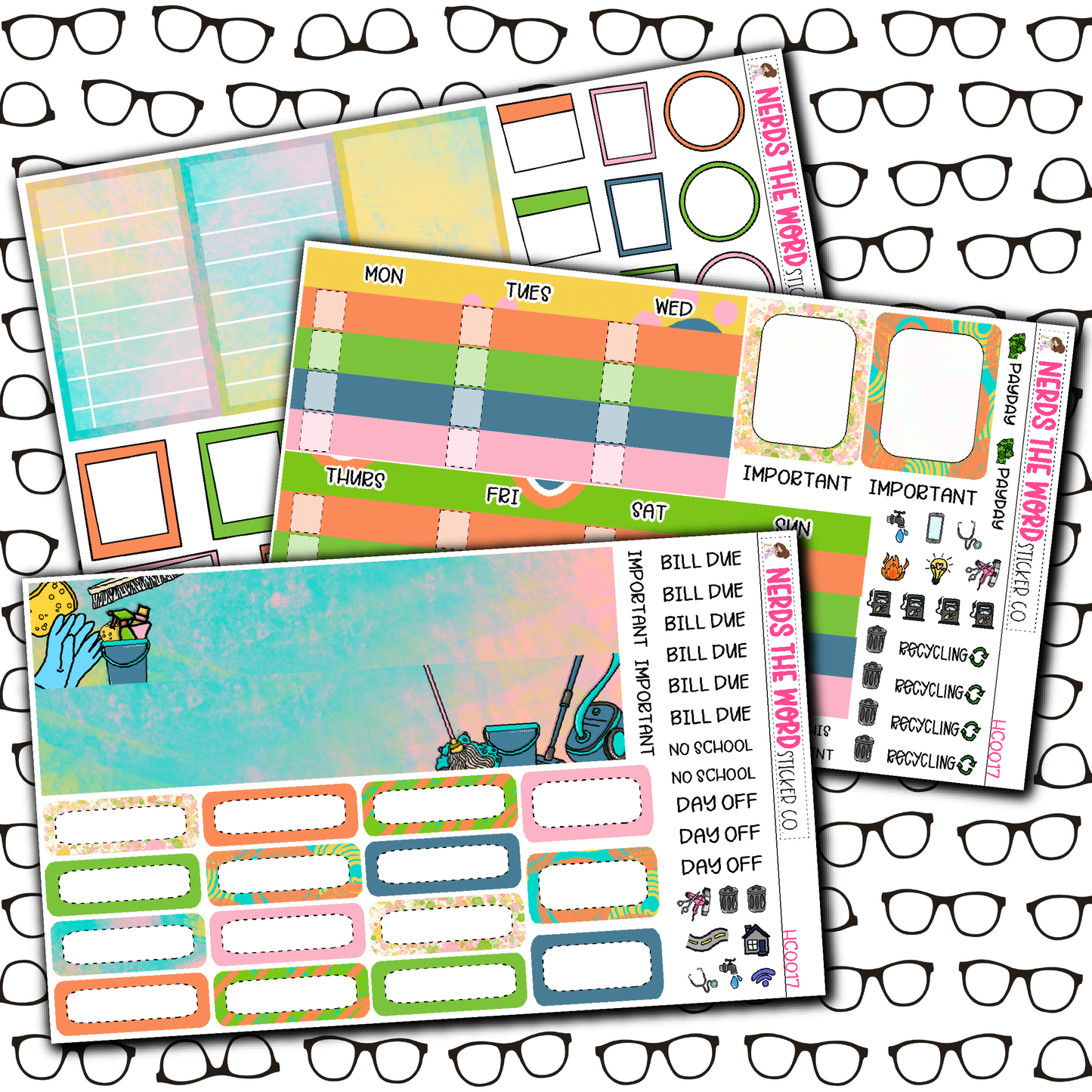 Spring Cleaning Monthly, Weekly and or Journaling Sticker Kit