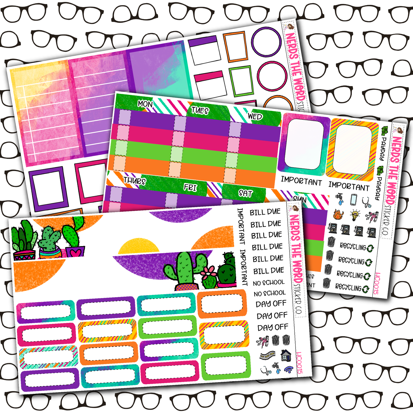 Lookin' Sharp Monthly, Weekly and or Journaling Sticker Kit