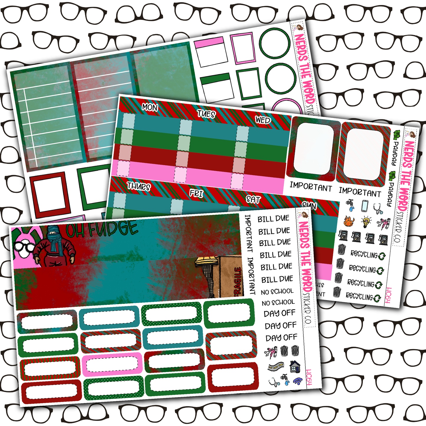 Christmas Story Monthly, Weekly and or Journaling Sticker Kit