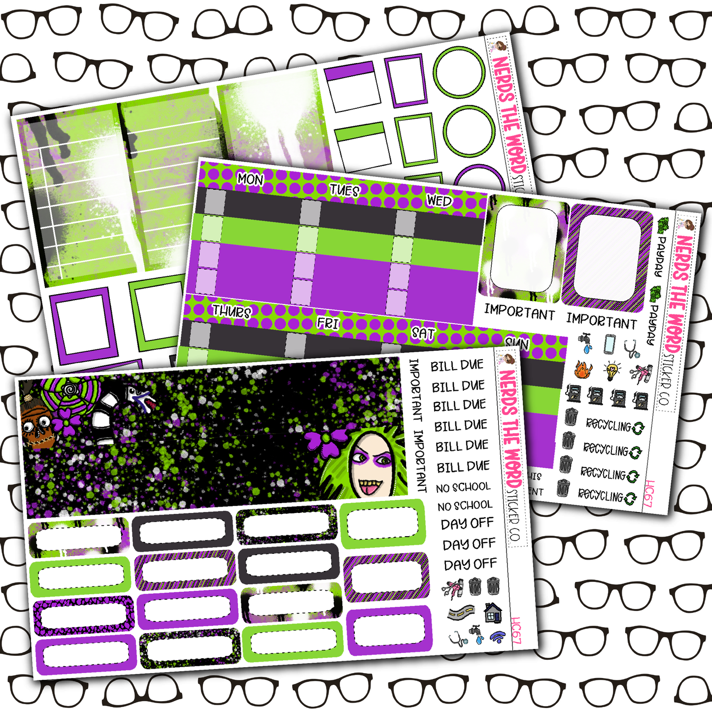 Beetlejuice Monthly, Weekly and or Journaling Sticker Kit
