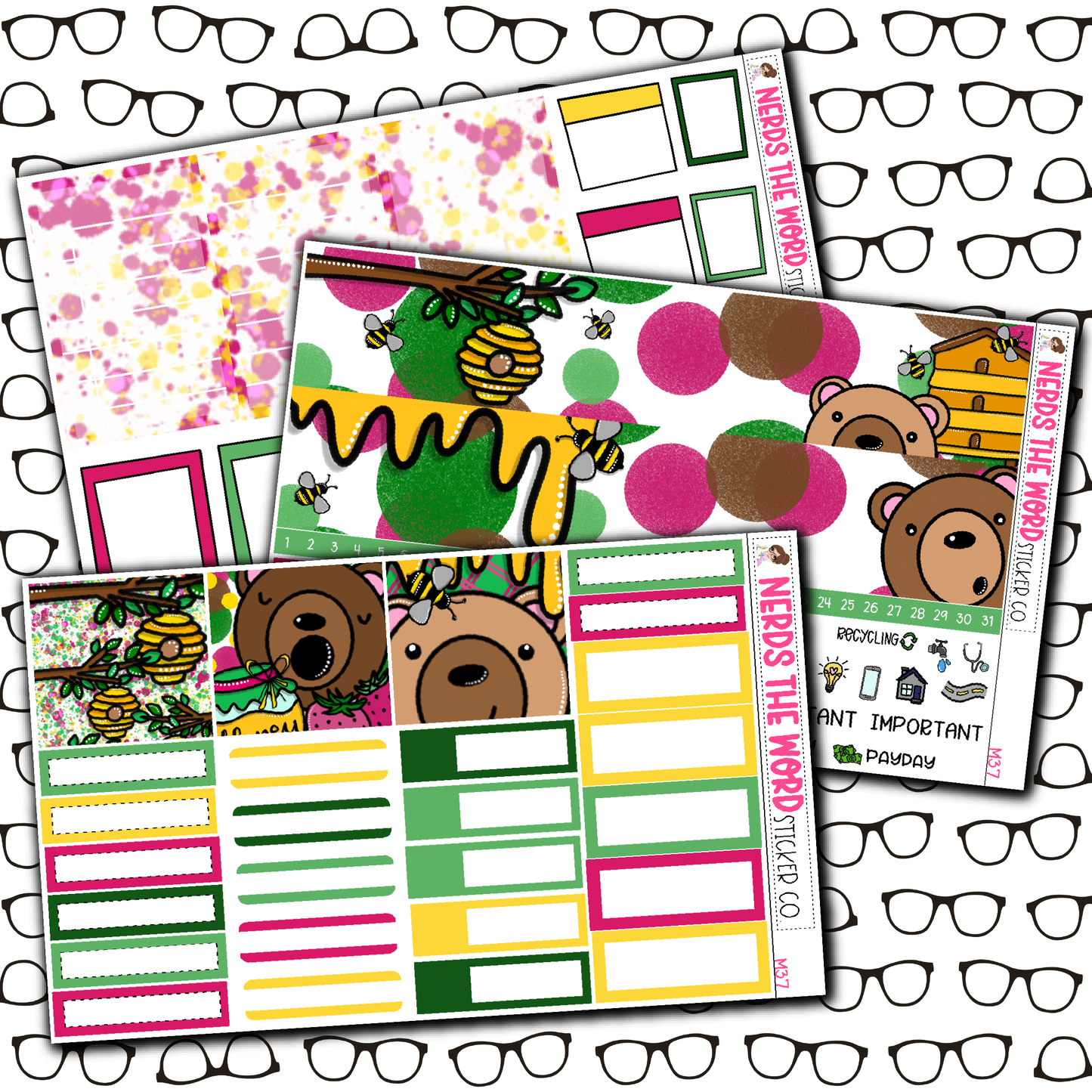 Don't Feed The Bears Monthly, Weekly and or Journaling Sticker Kit