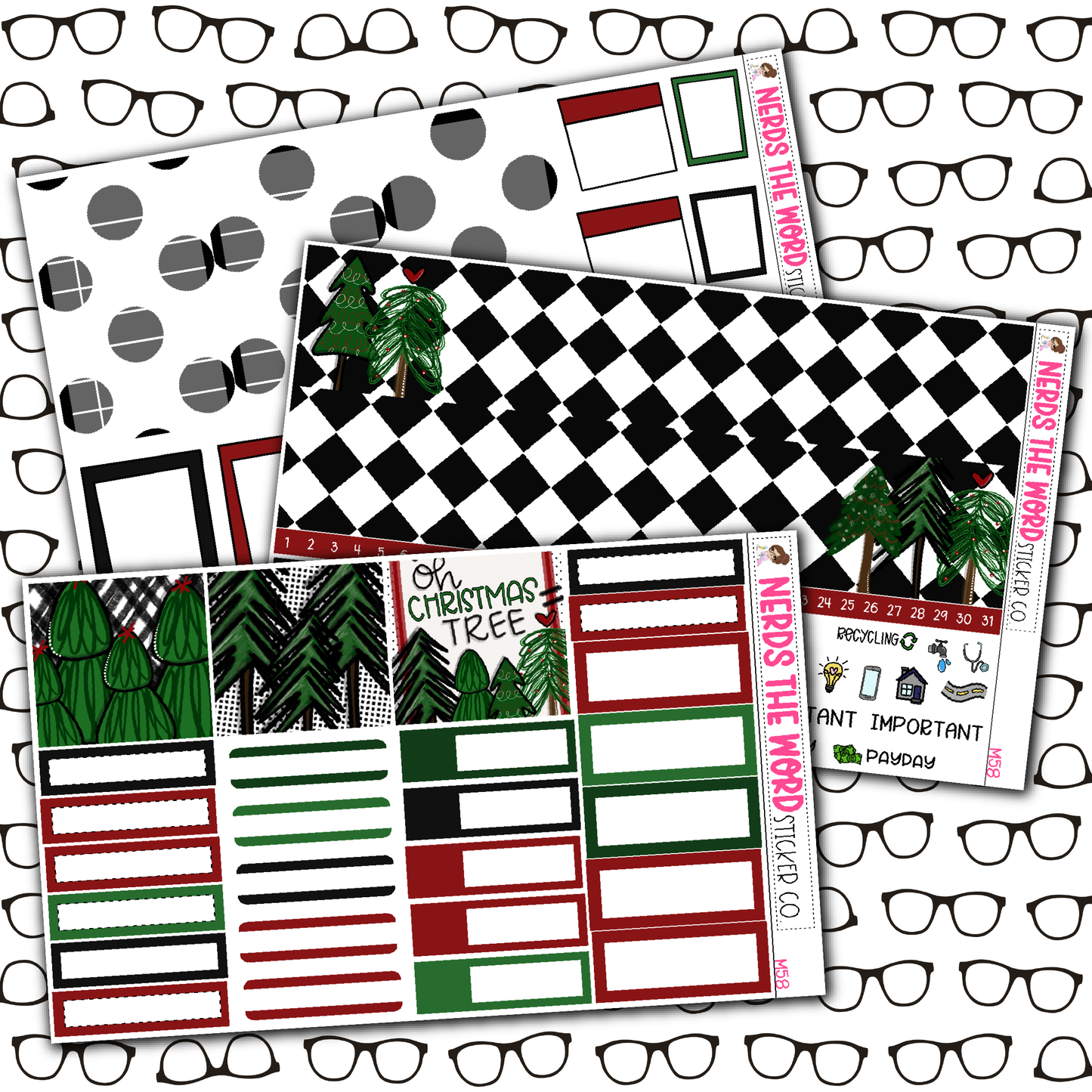 O Christmas Tree Monthly, Weekly and or Journaling Sticker Kit