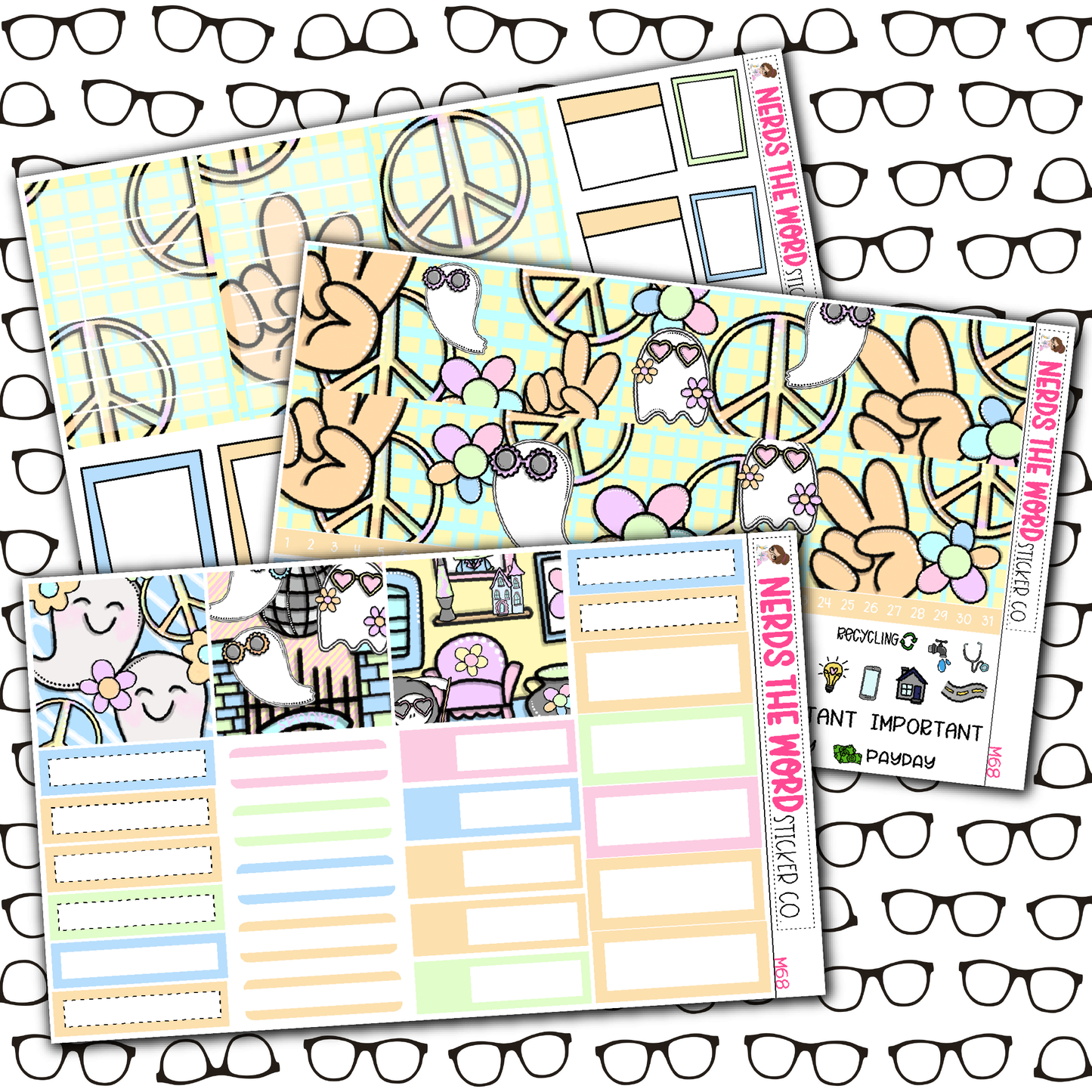 Groovy Halloween Monthly, Weekly and or Journaling Sticker Kit