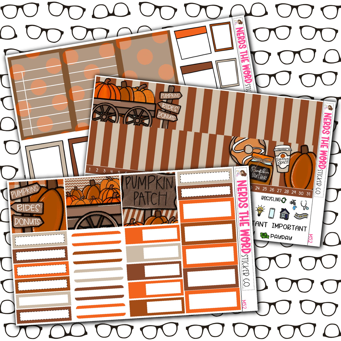 Pumpkin Patch Monthly, Weekly and or Journaling Sticker Kit