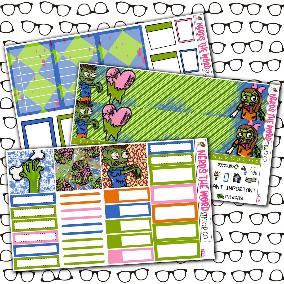 Brains Monthly, Weekly and or Journaling Sticker Kit