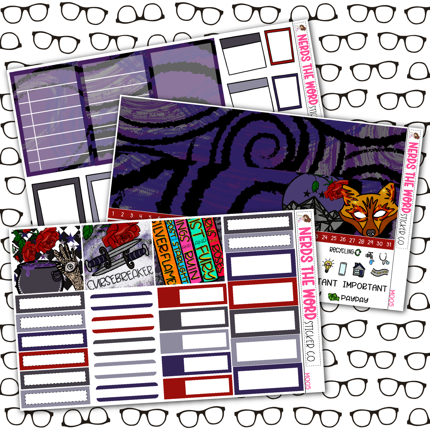 ACOTAR Monthly, Weekly and or Journaling Sticker Kit