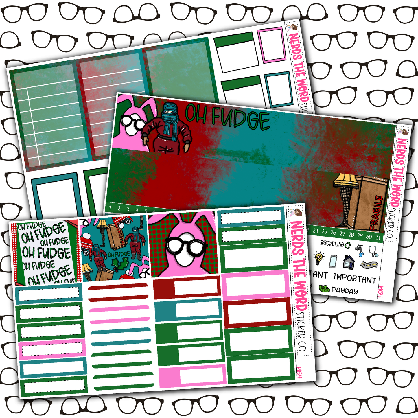 Christmas Story Monthly, Weekly and or Journaling Sticker Kit