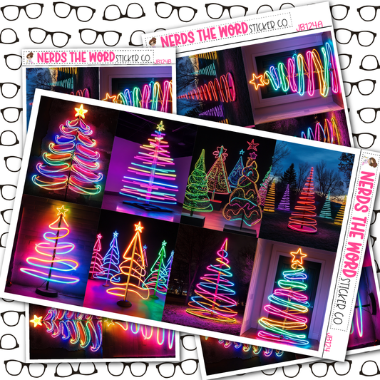 Neon Christmas Planner Stickers Just Boxes