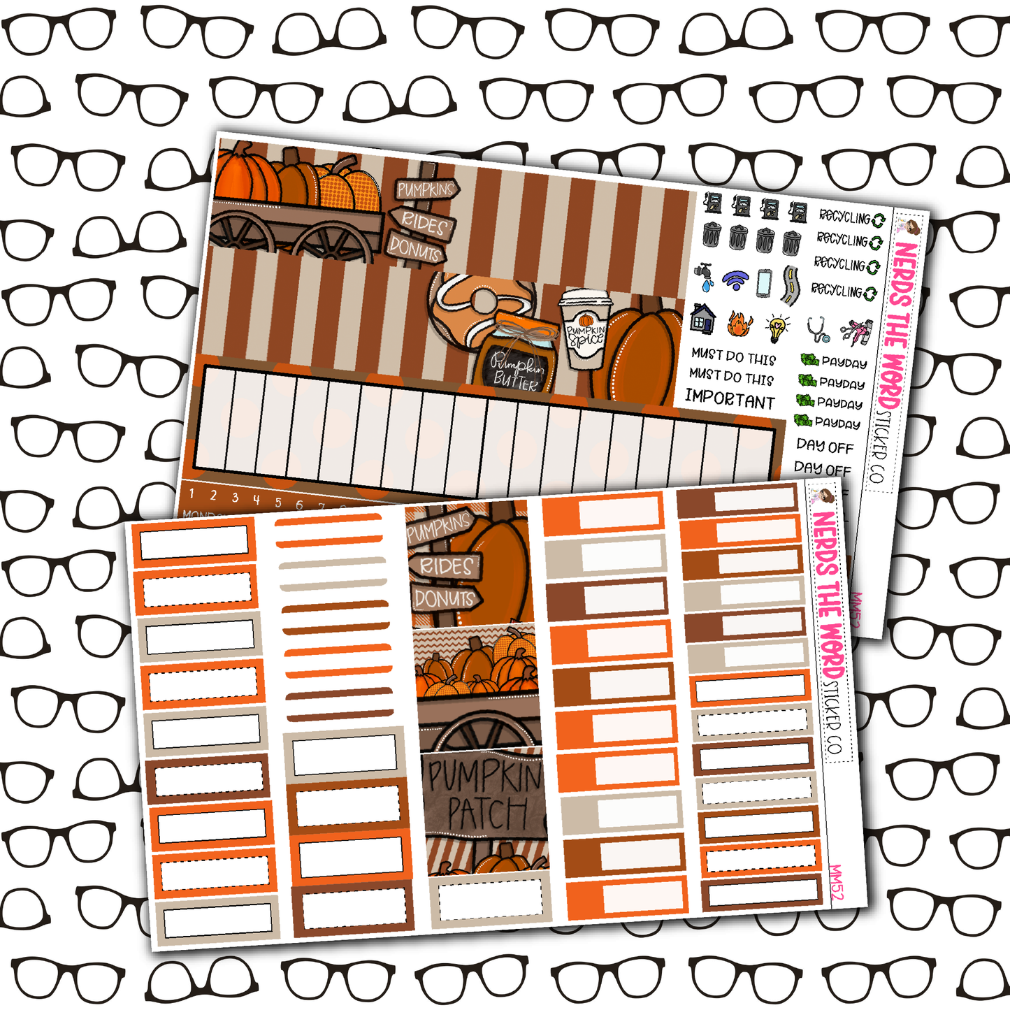 Pumpkin Patch Monthly, Weekly and or Journaling Sticker Kit