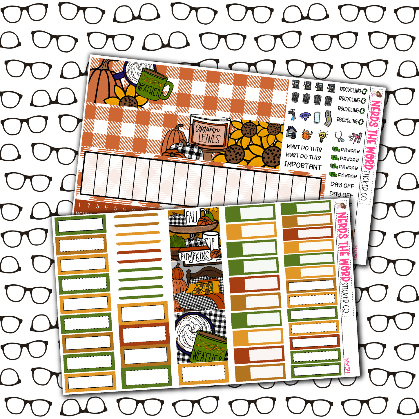 Sweater Weather Monthly, Weekly and or Journaling Sticker Kit