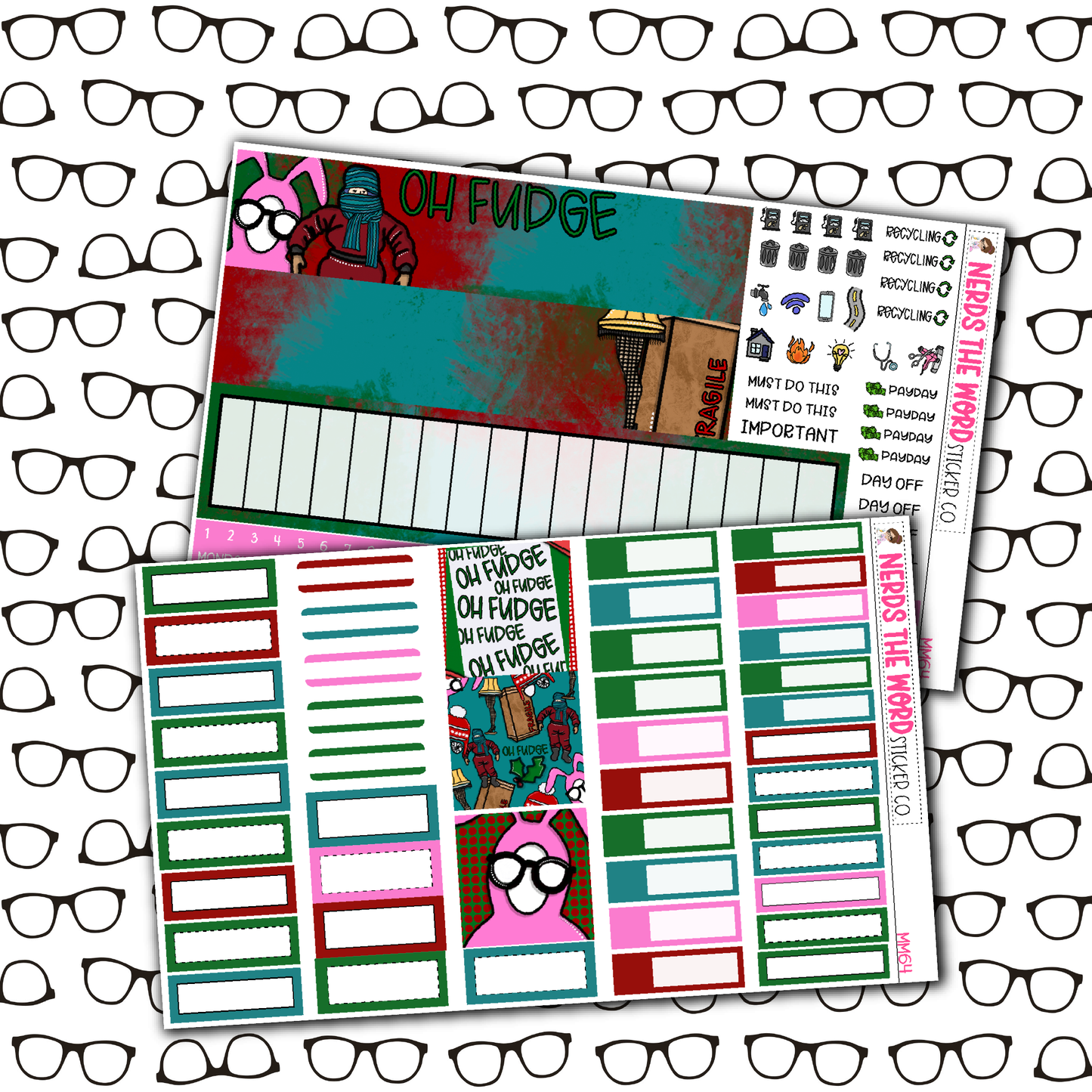 Christmas Story Monthly, Weekly and or Journaling Sticker Kit