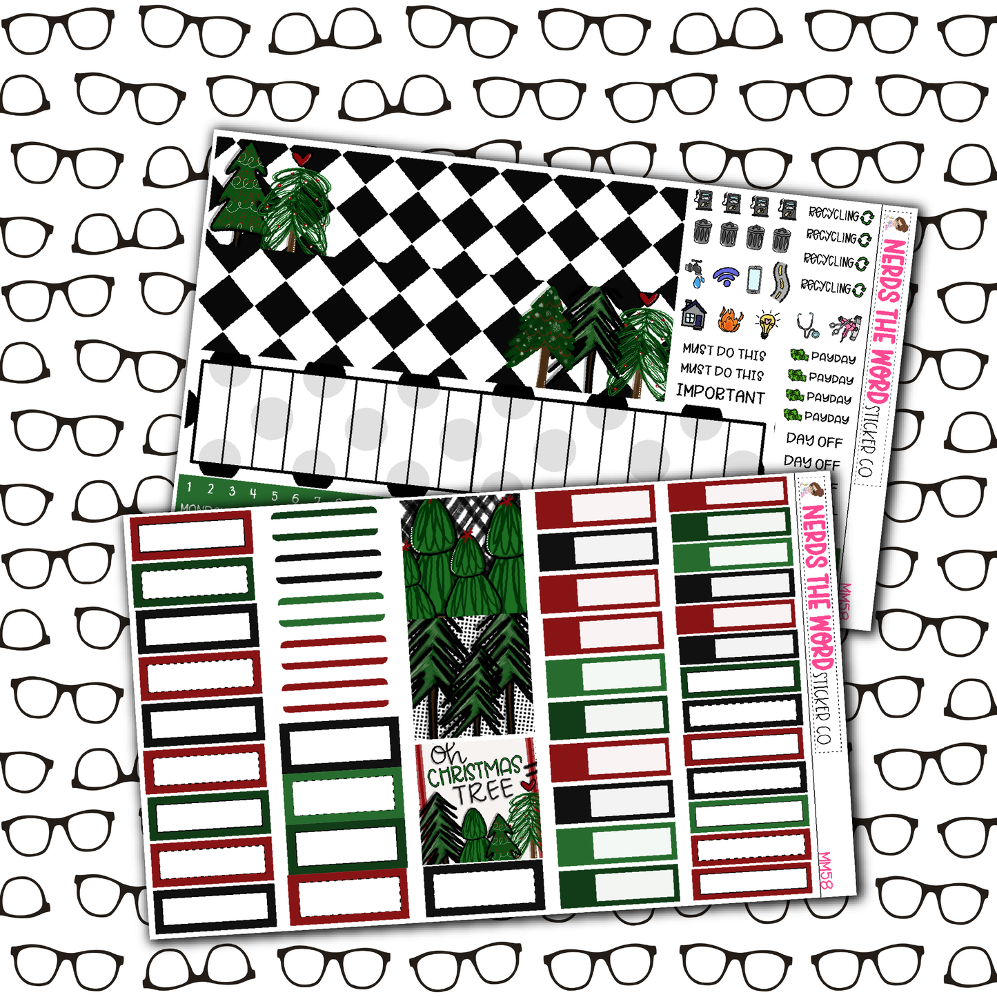 O Christmas Tree Monthly, Weekly and or Journaling Sticker Kit