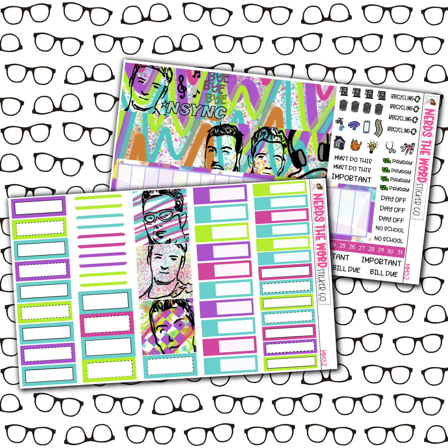 NSYNC Monthly, Weekly and or Journaling Sticker Kit