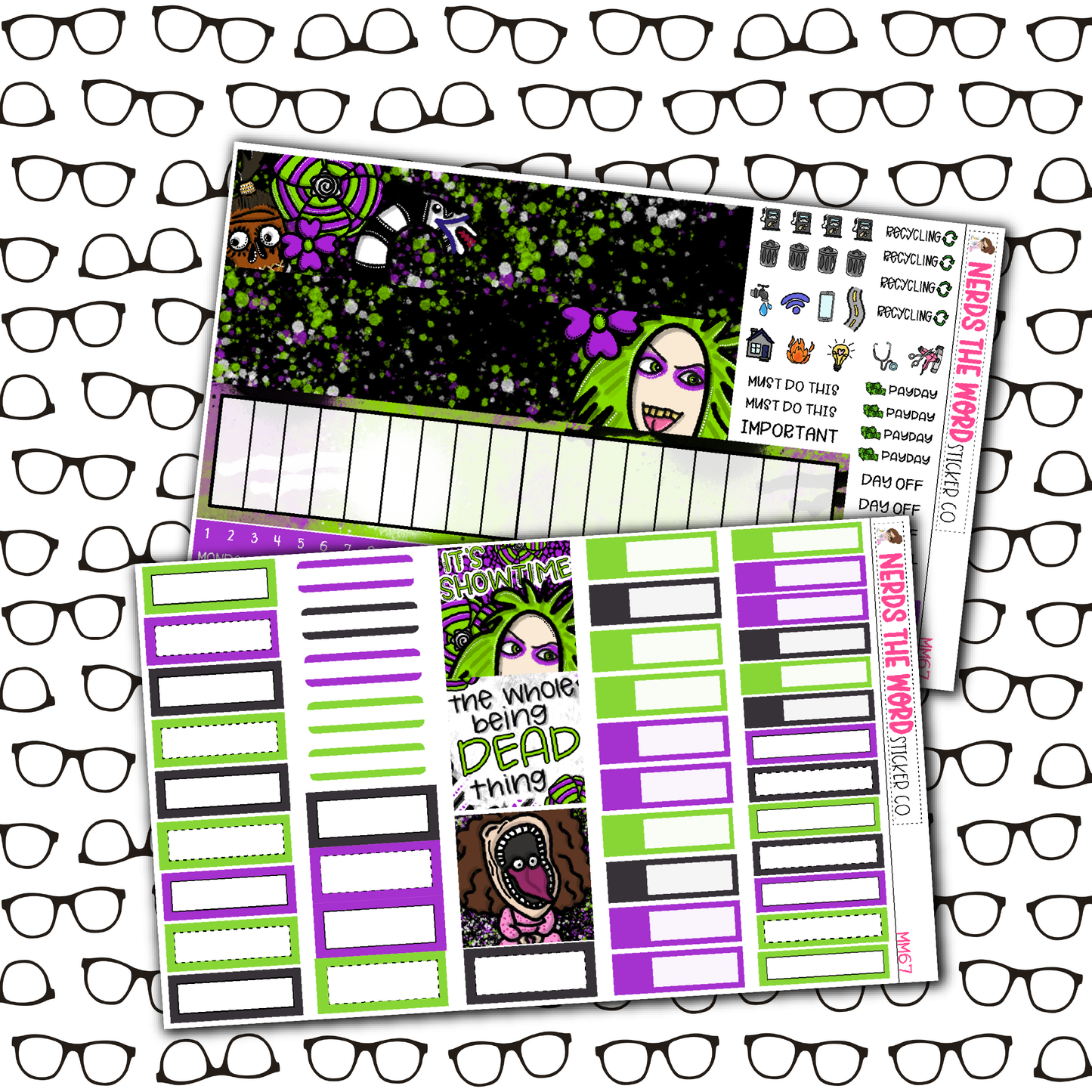 Beetlejuice Monthly, Weekly and or Journaling Sticker Kit