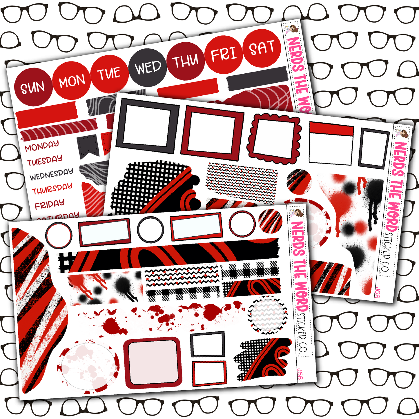 Horror Night Monthly, Weekly and or Journaling Sticker Kit