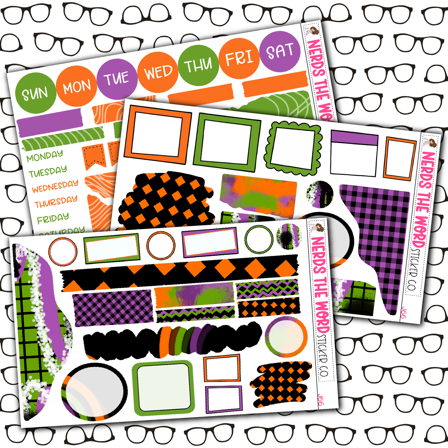 Spooky Season Monthly, Weekly and or Journaling Sticker Kit