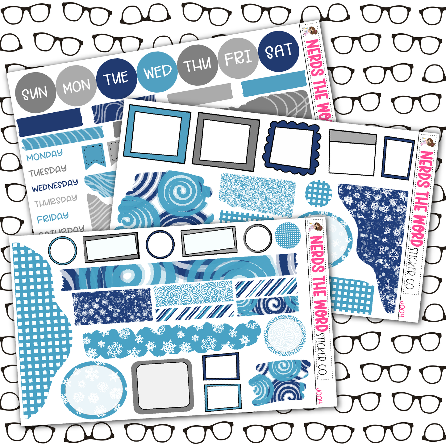 Winter Bots Monthly, Weekly and or Journaling Sticker Kit