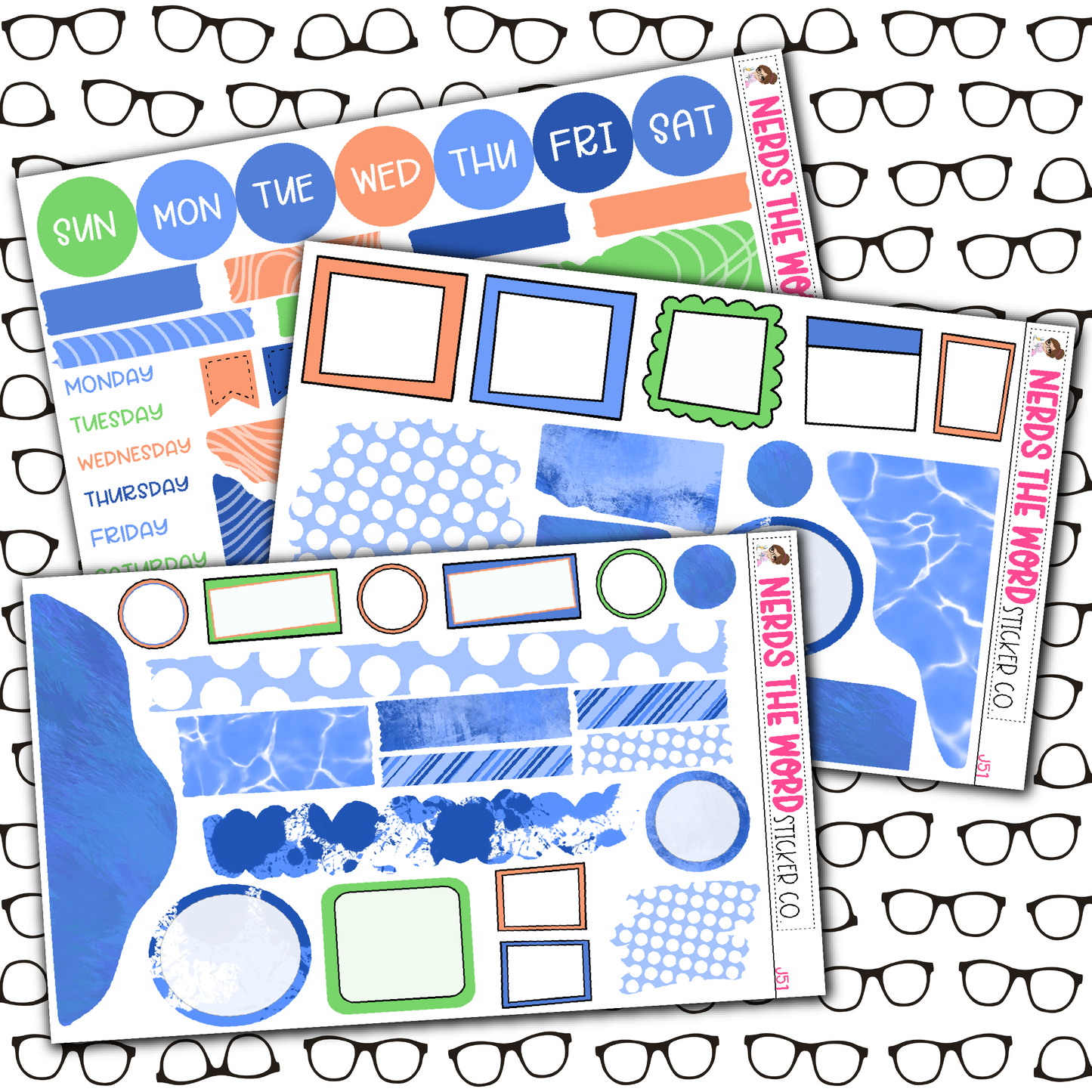 Be A Shark Monthly, Weekly and or Journaling Sticker Kit