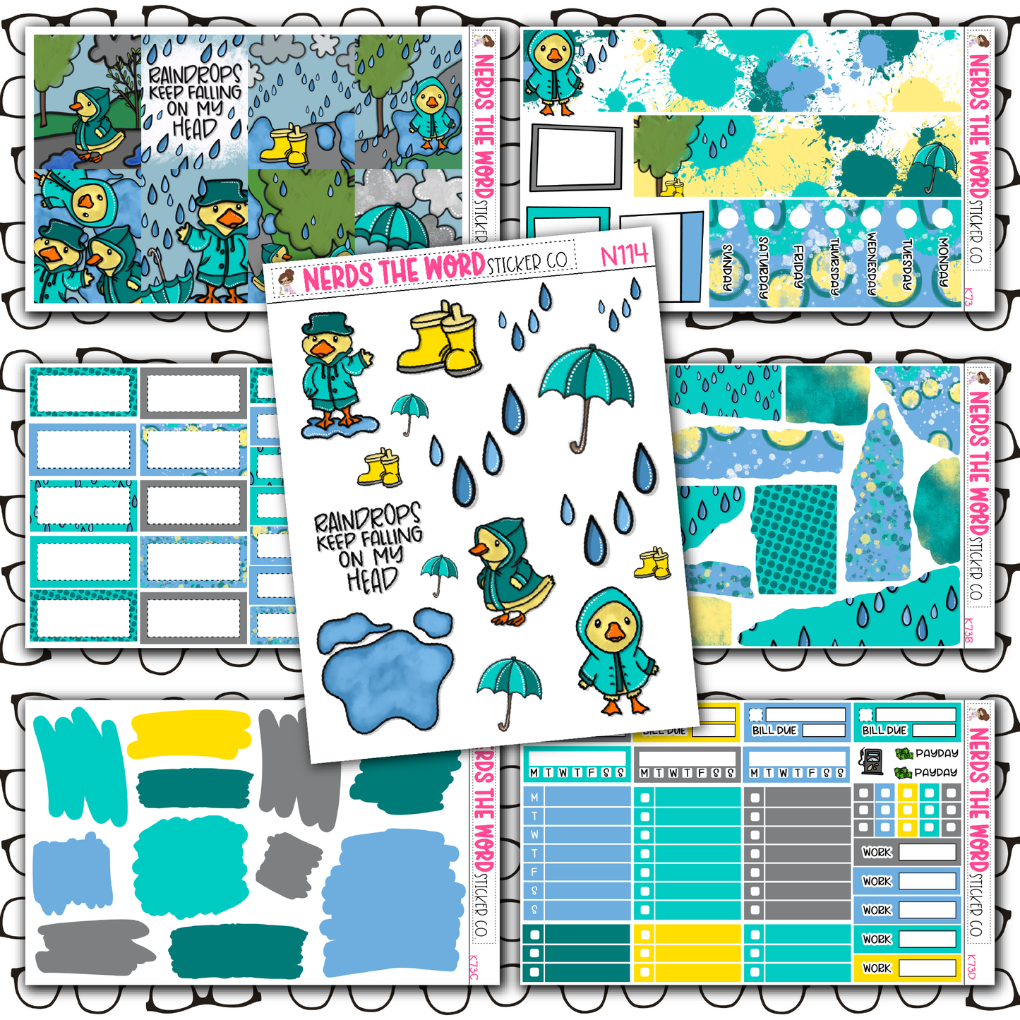 Ducky Doo Monthly, Weekly and or Journaling Sticker Kit