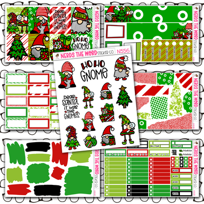 HoHo Gnome Monthly, Weekly and or Journaling Sticker Kit