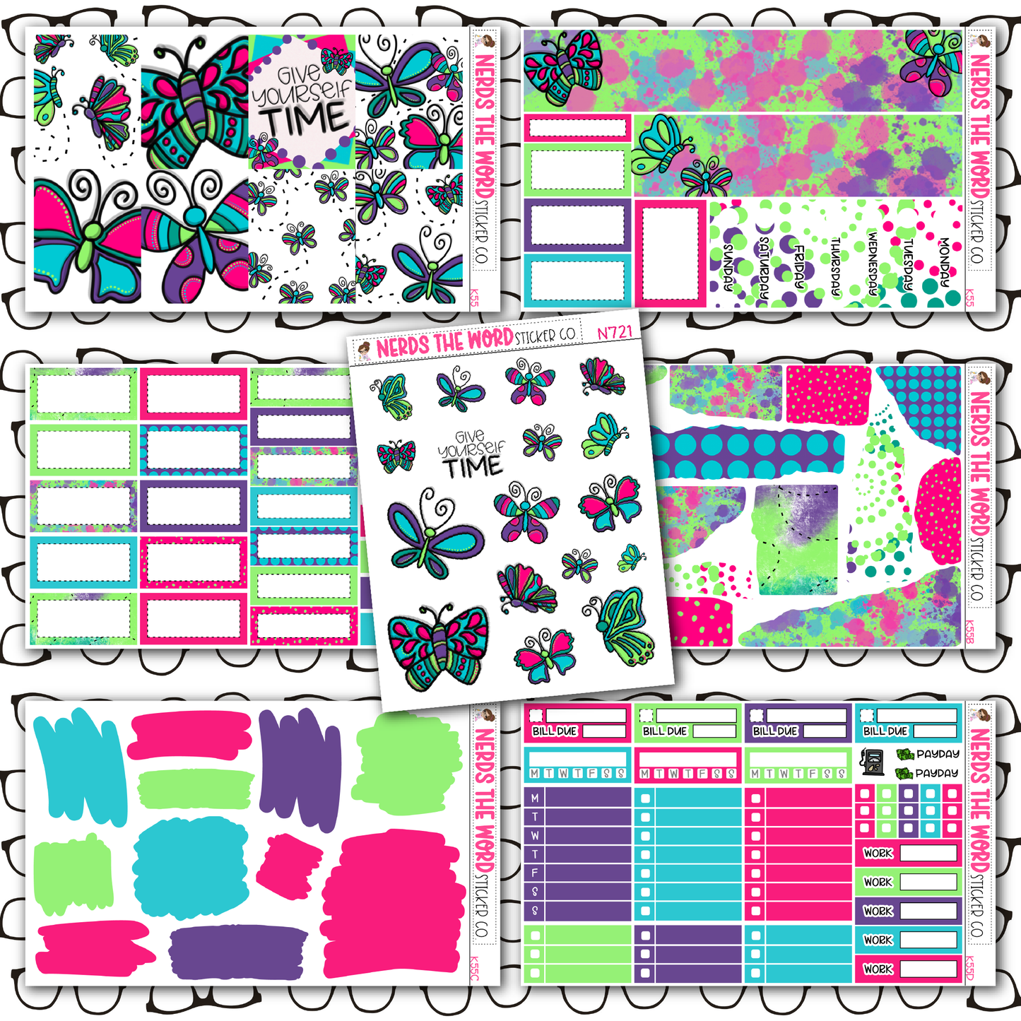 Butterfly Weekly Planner Kit