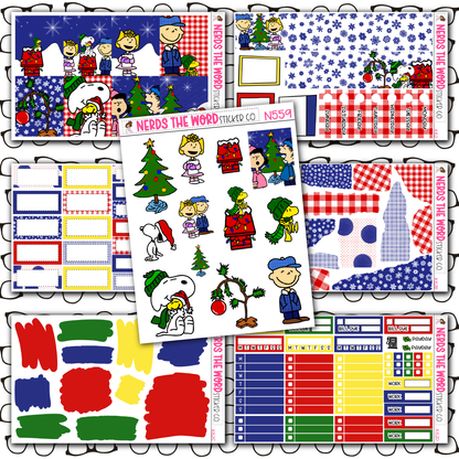 Dog Christmas Monthly, Weekly and or Journaling Sticker Kit