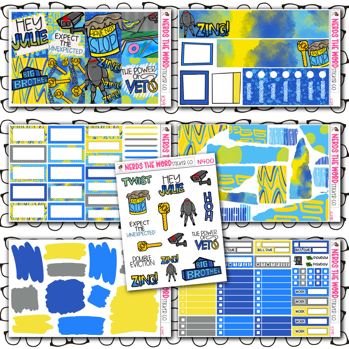 BB House Monthly, Weekly and or Journaling Sticker Kit