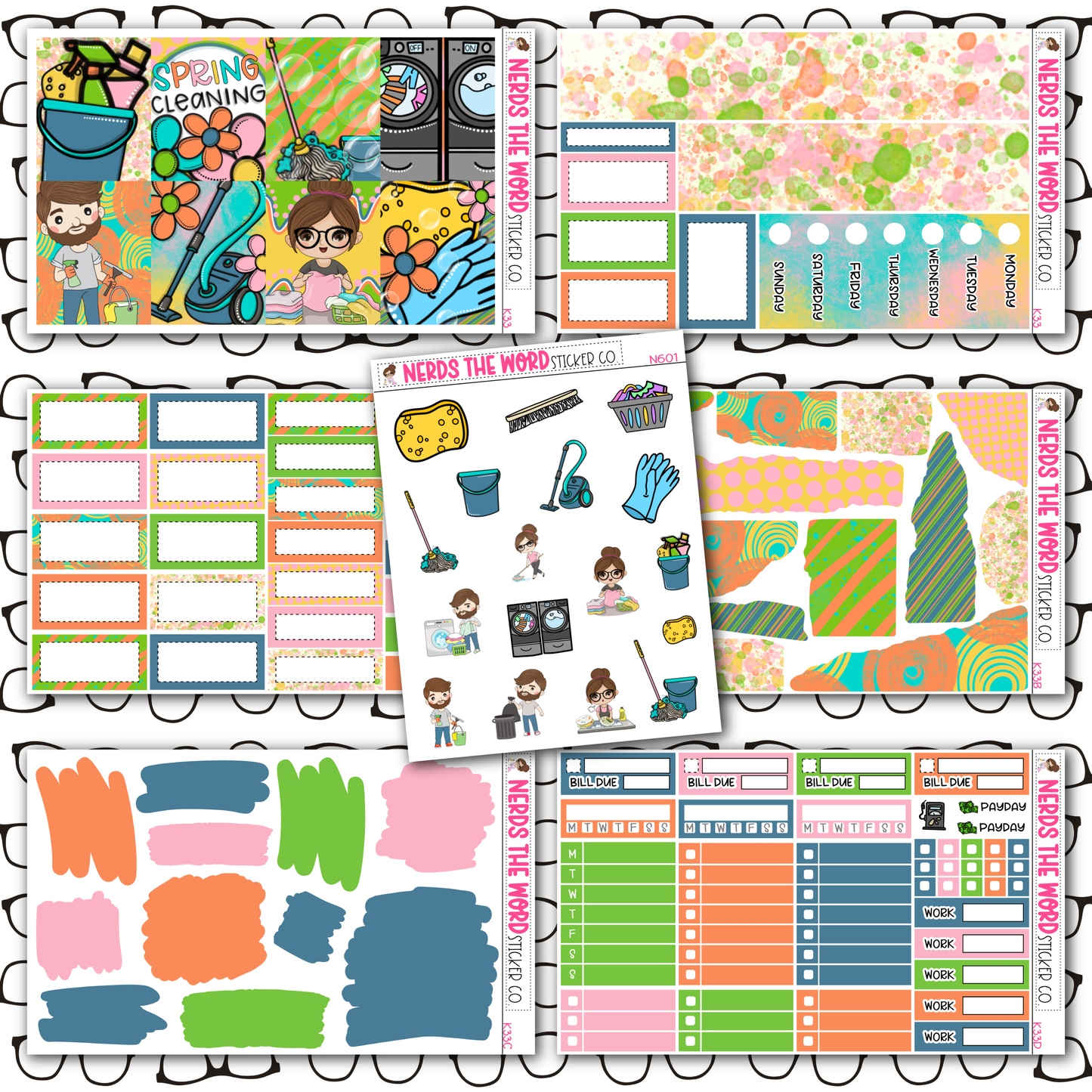 Spring Cleaning Weekly Planner Kit