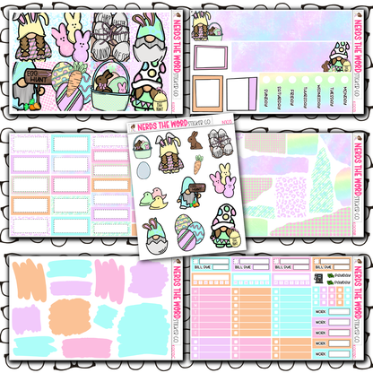 Easter Gnomes Monthly, Weekly and or Journaling Sticker Kit