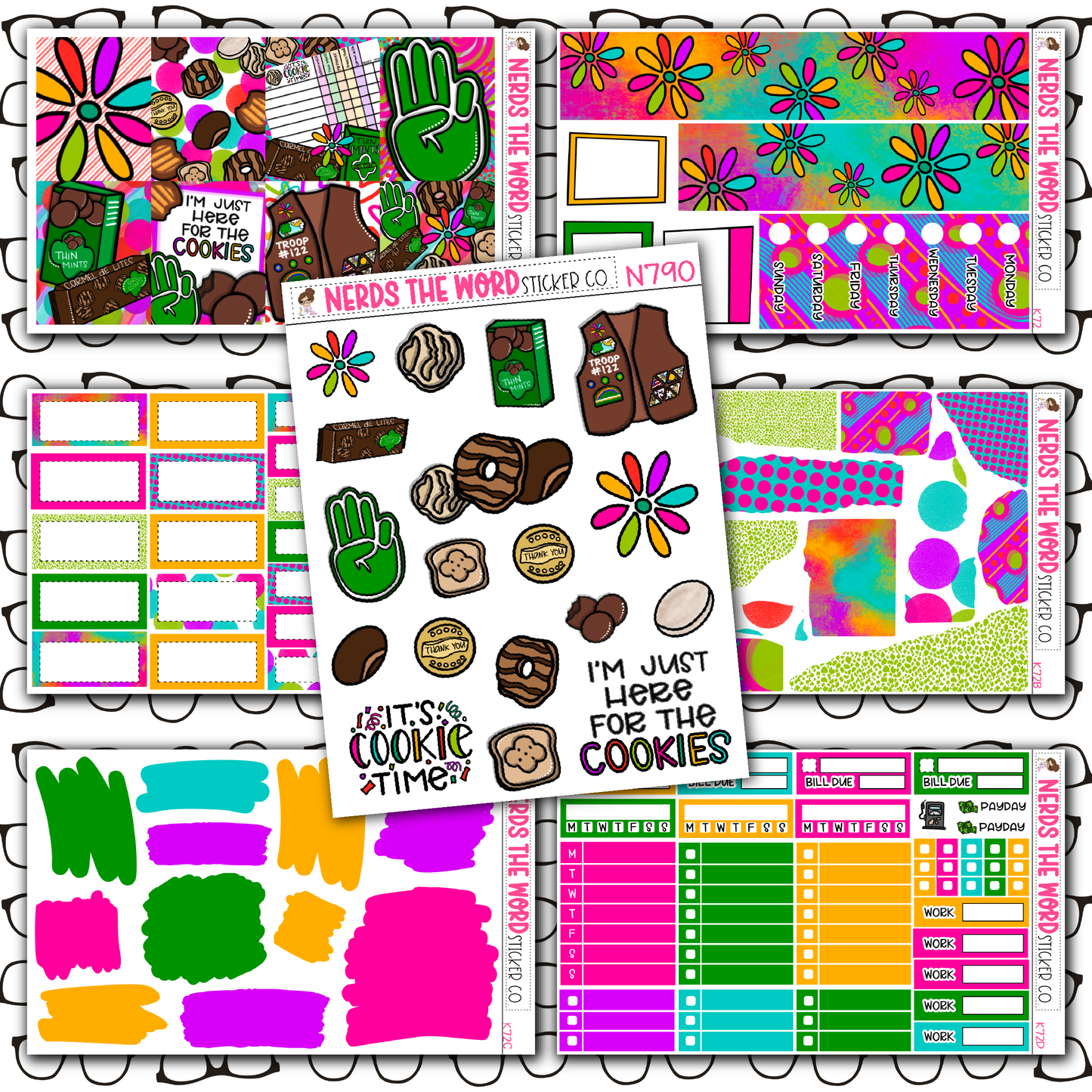 Cookie Time Monthly, Weekly and or Journaling Sticker Kit