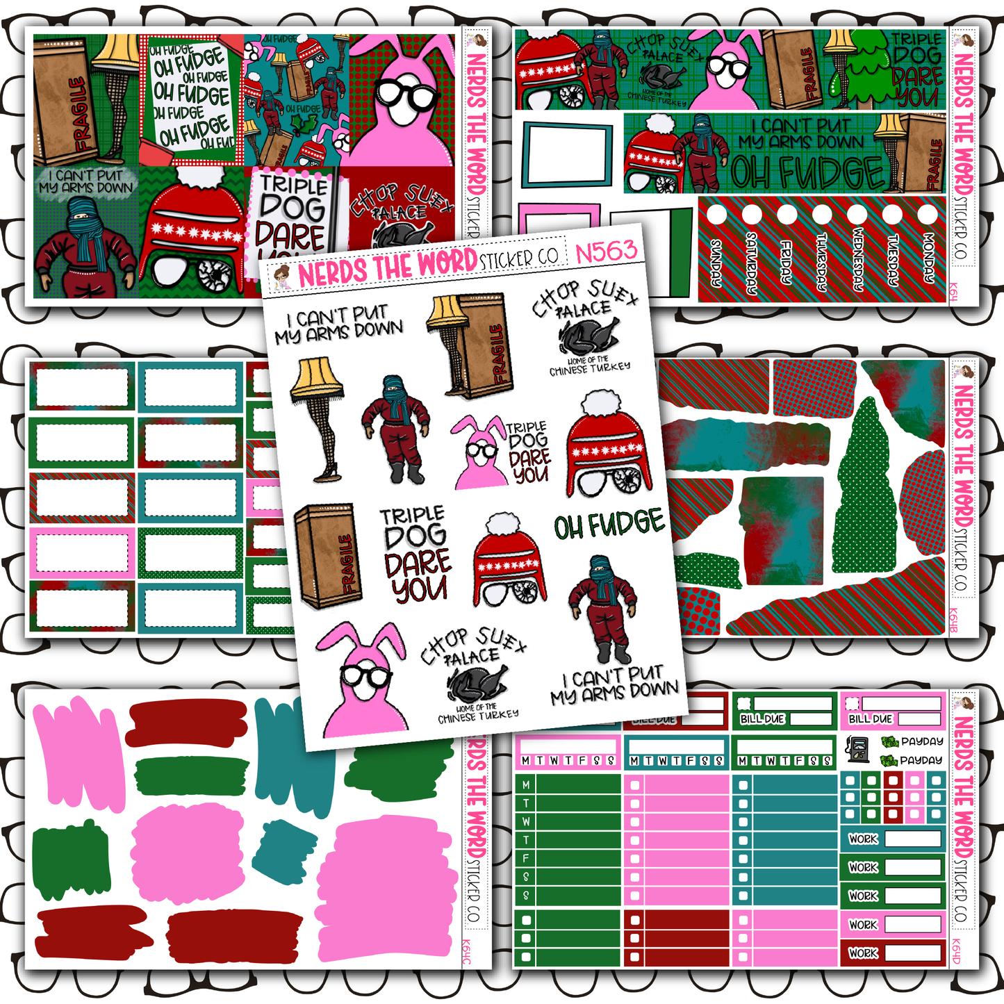 Christmas Story Monthly, Weekly and or Journaling Sticker Kit