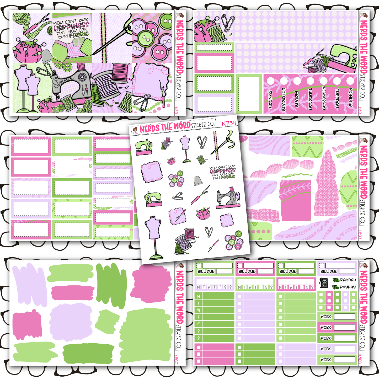 Sewing Weekly Planner Kit