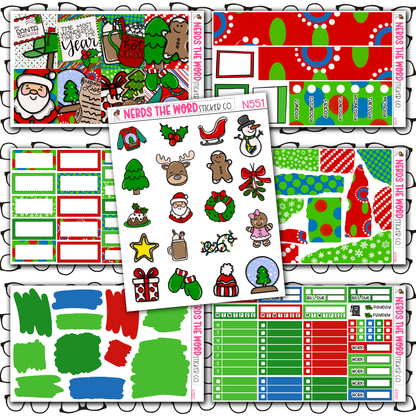 Classic Christmas Monthly, Weekly and or Journaling Sticker Kit