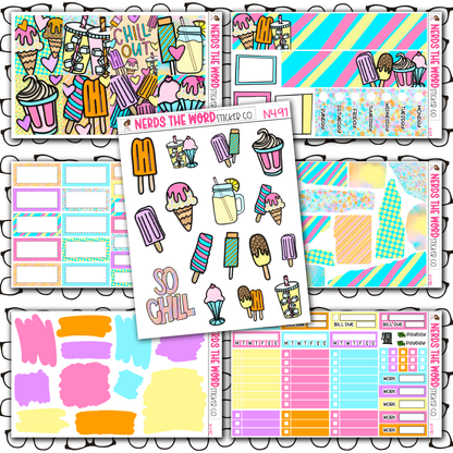 Chill Out Monthly, Weekly and or Journaling Sticker Kit